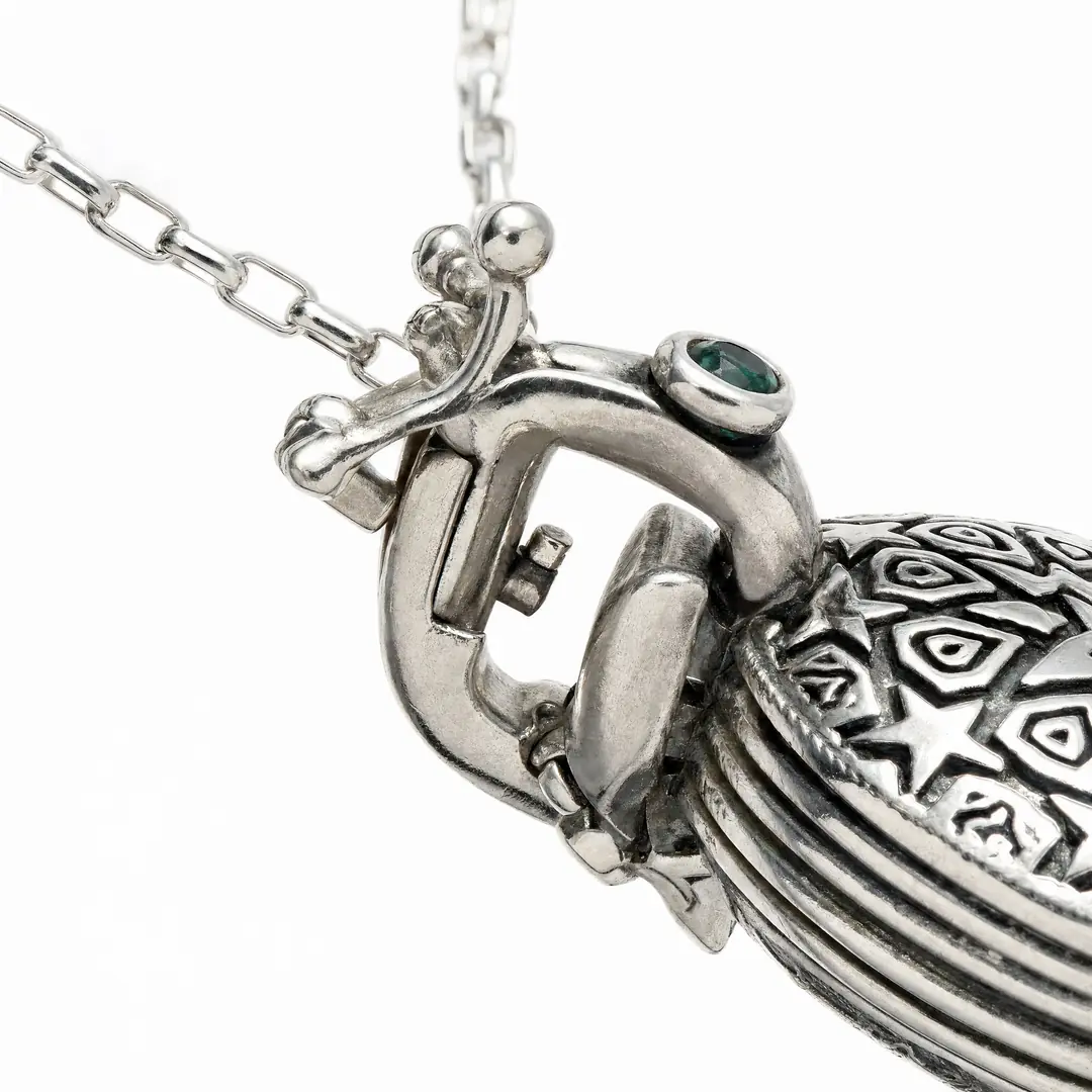 AYLA 925 Katlanır Gümüş Madalyon Kolye – Dualı