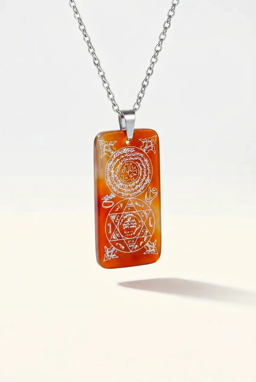 Secret Agate Necklace Red Premium Series (With Secret Prayers Inscribed)