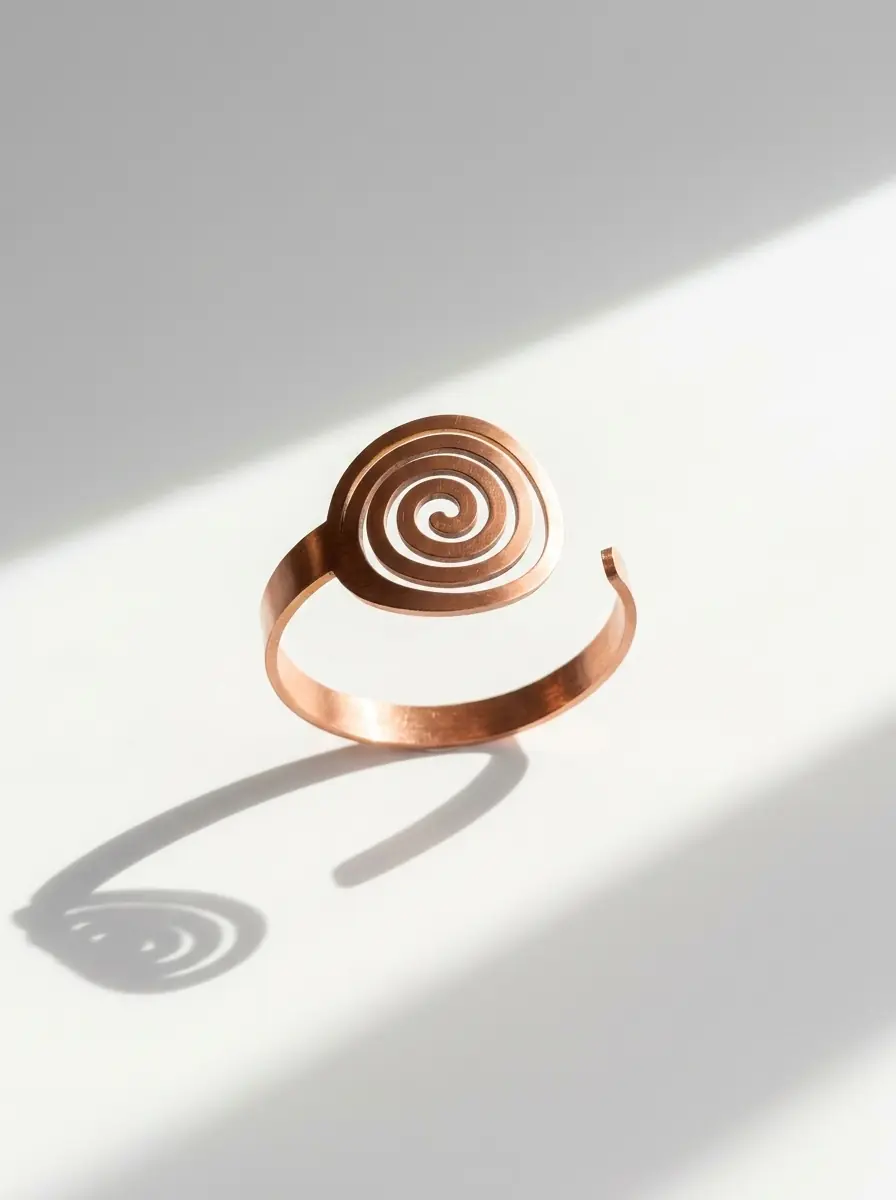 Açık Spiral Tasarımlı 10 mm Bakır Bilezik