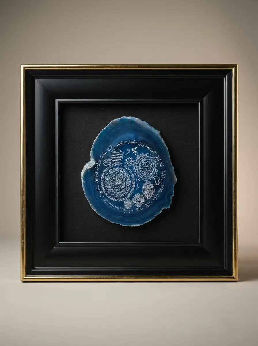 Harmony Decorative Wall Art with Blue Agate Stones