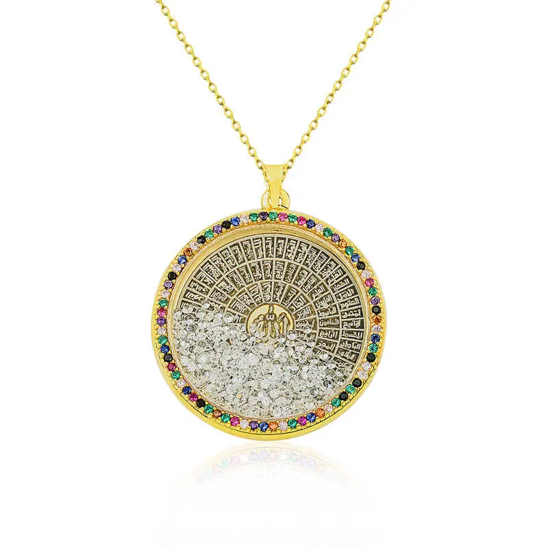 Zircon Stone Rhodium Plated 925 Sterling Silver Mihrimah Sultan Women's Necklace