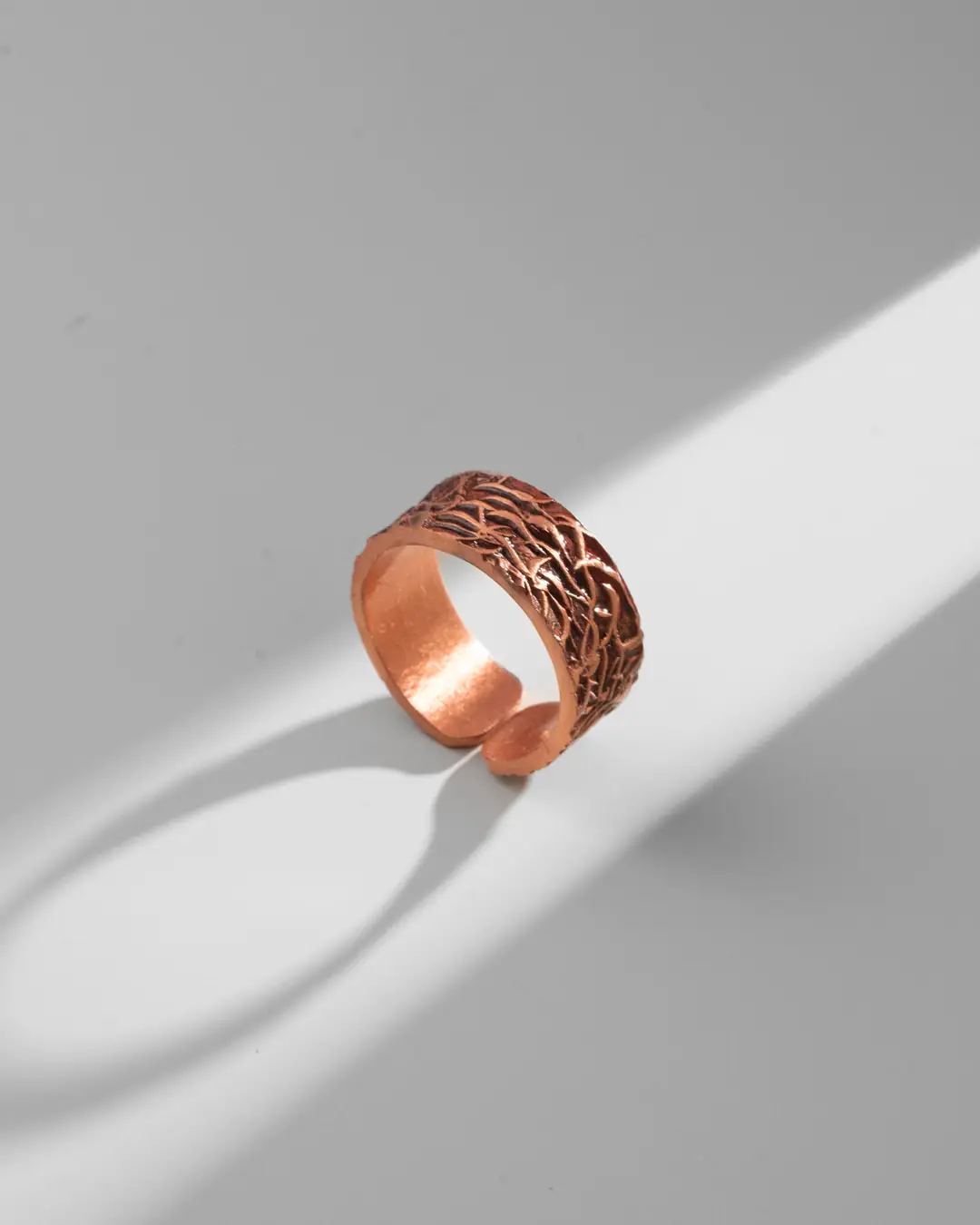 Sarmaşık Desenli Bakır Yüzük (8 mm)