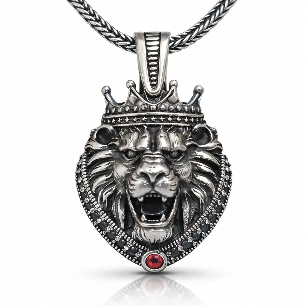 Zircon Stone Rhodium Plated 925 Sterling Silver Mihrimah Sultan Women's Necklace