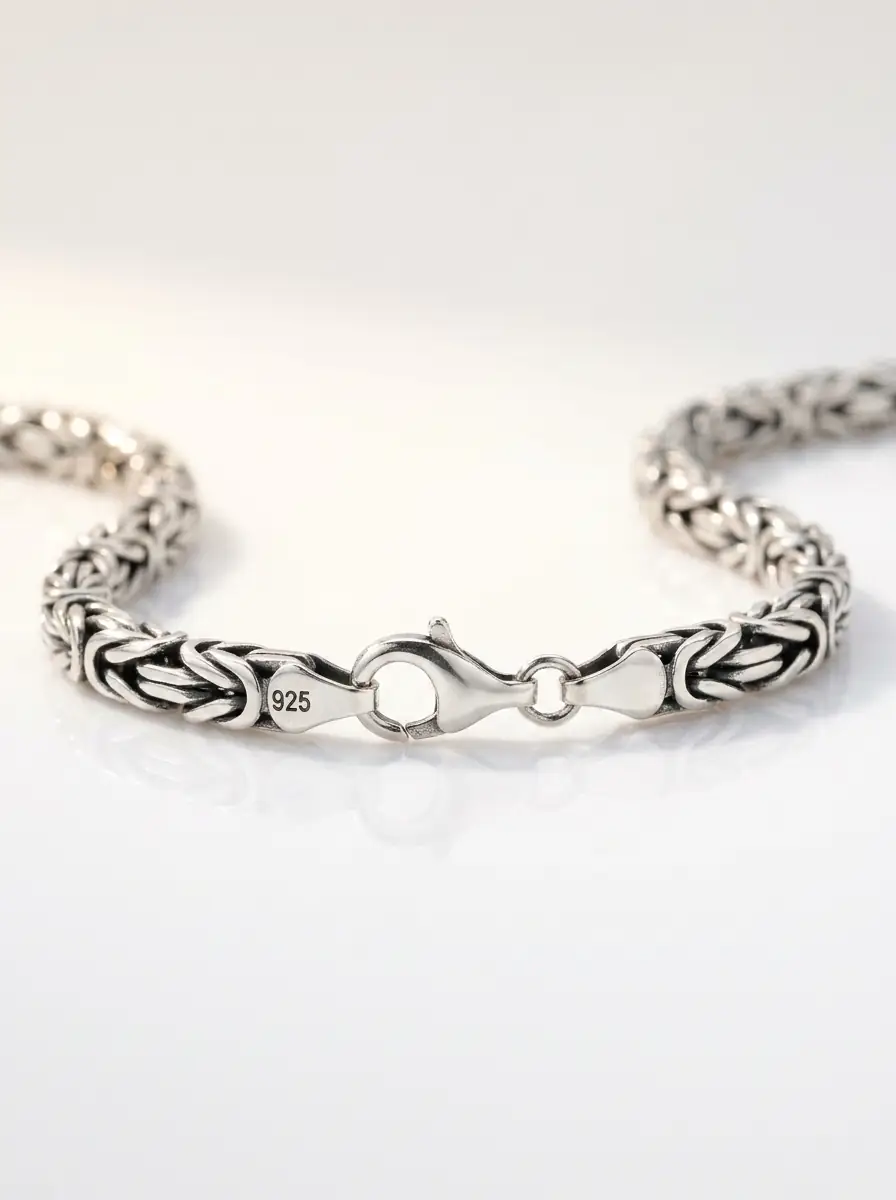 Angular Shape 6 mm 925 Sterling Silver King Chain Necklace