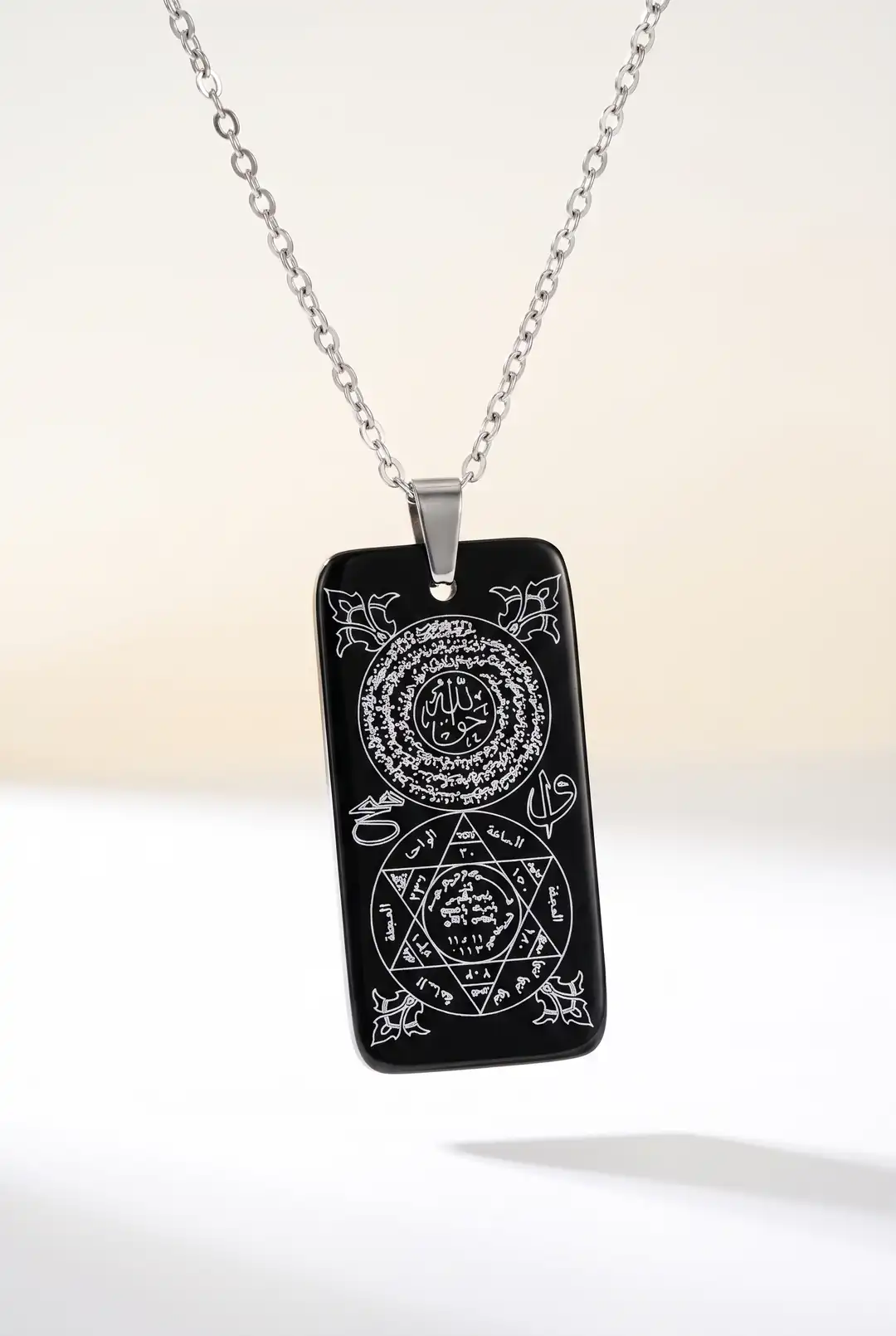 Secret Agate Necklace, Black Premium Series (with Secret Prayers Inscribed)